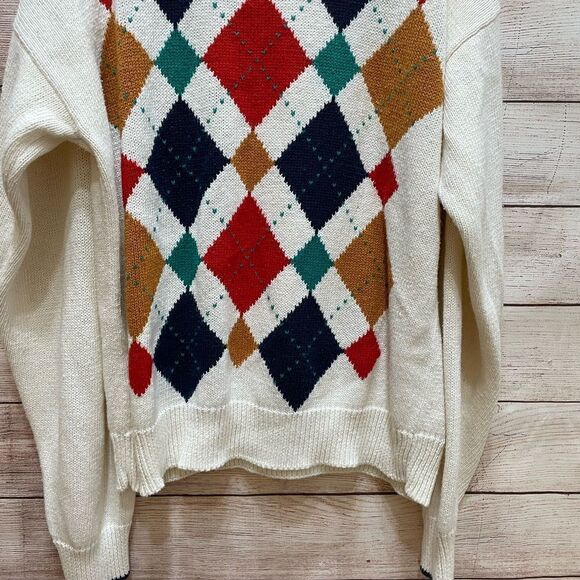 VINTAGE GULF TRADERS ARGYLE PRINT SWEATER - Picture 3 of 5